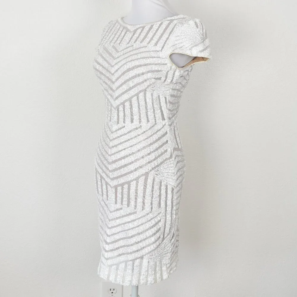 Dress the Population Tabitha Cap Sleeve Sequin Dress - M - Picture 5 of 11